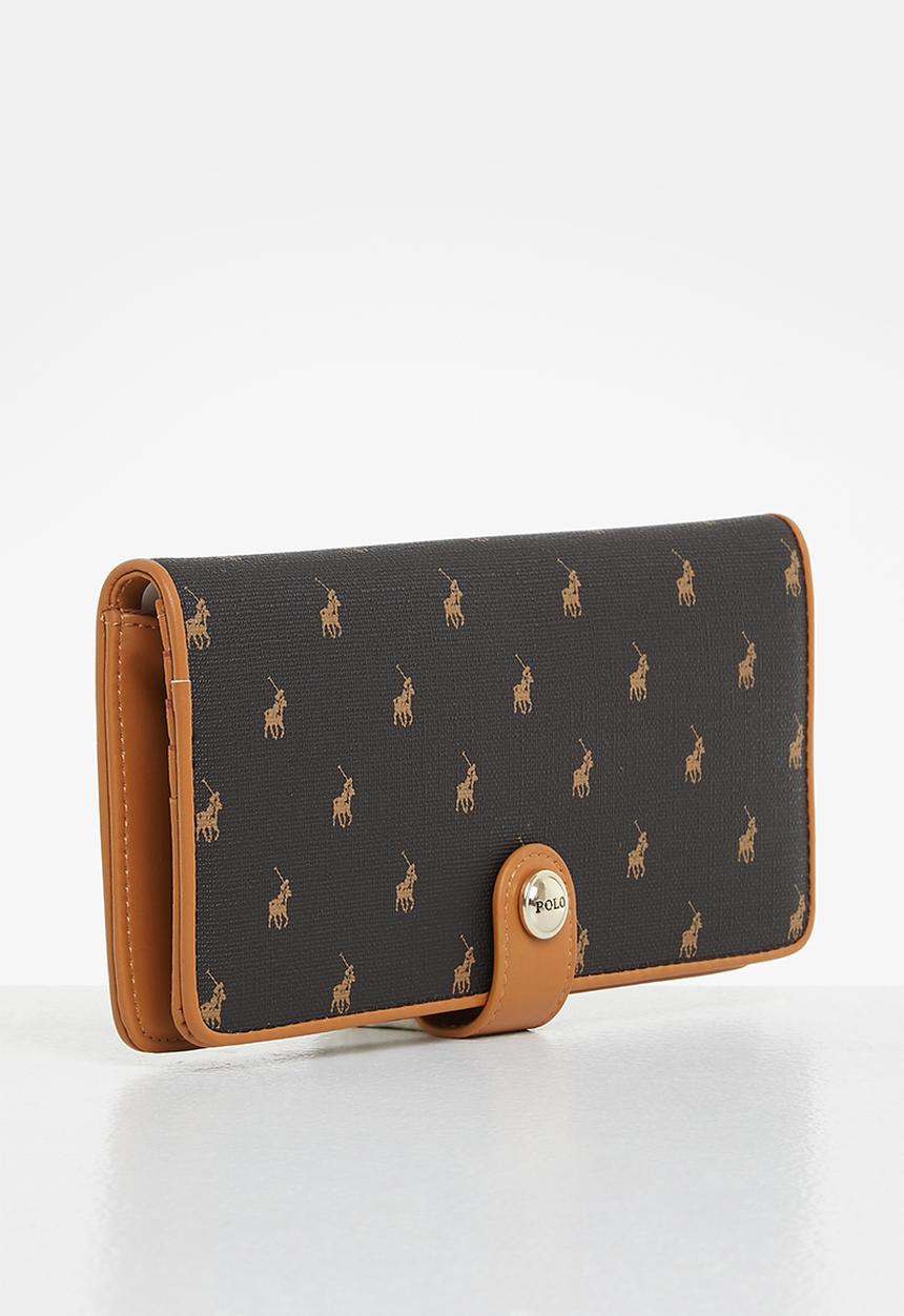 POLO - Iconic slim continental purse - brown