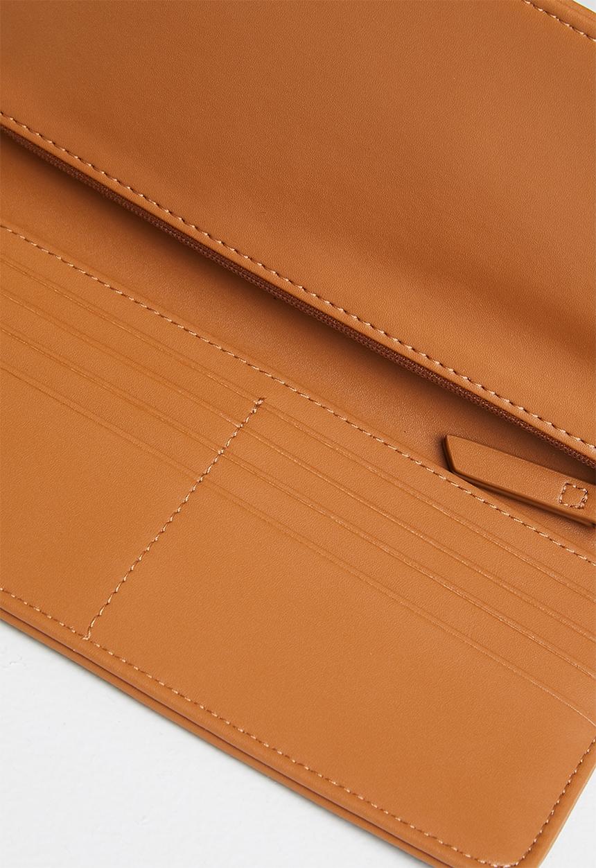 POLO - Iconic slim continental purse - brown