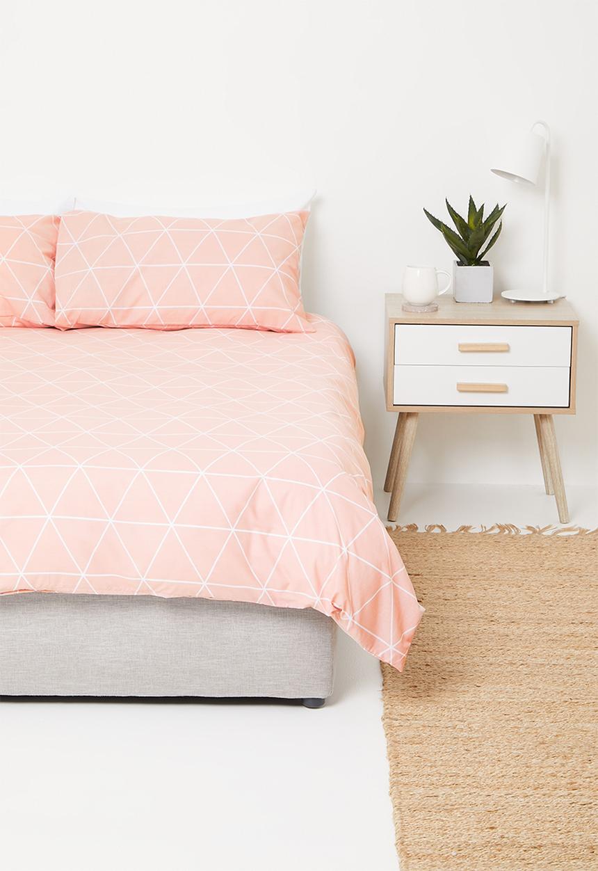 Sixth Floor - Ella printed polycotton duvet set - dusty pink