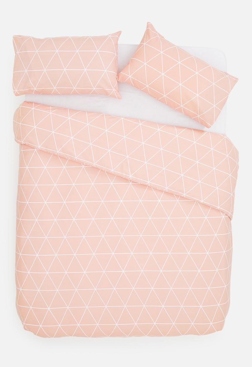 Sixth Floor - Ella printed polycotton duvet set - dusty pink