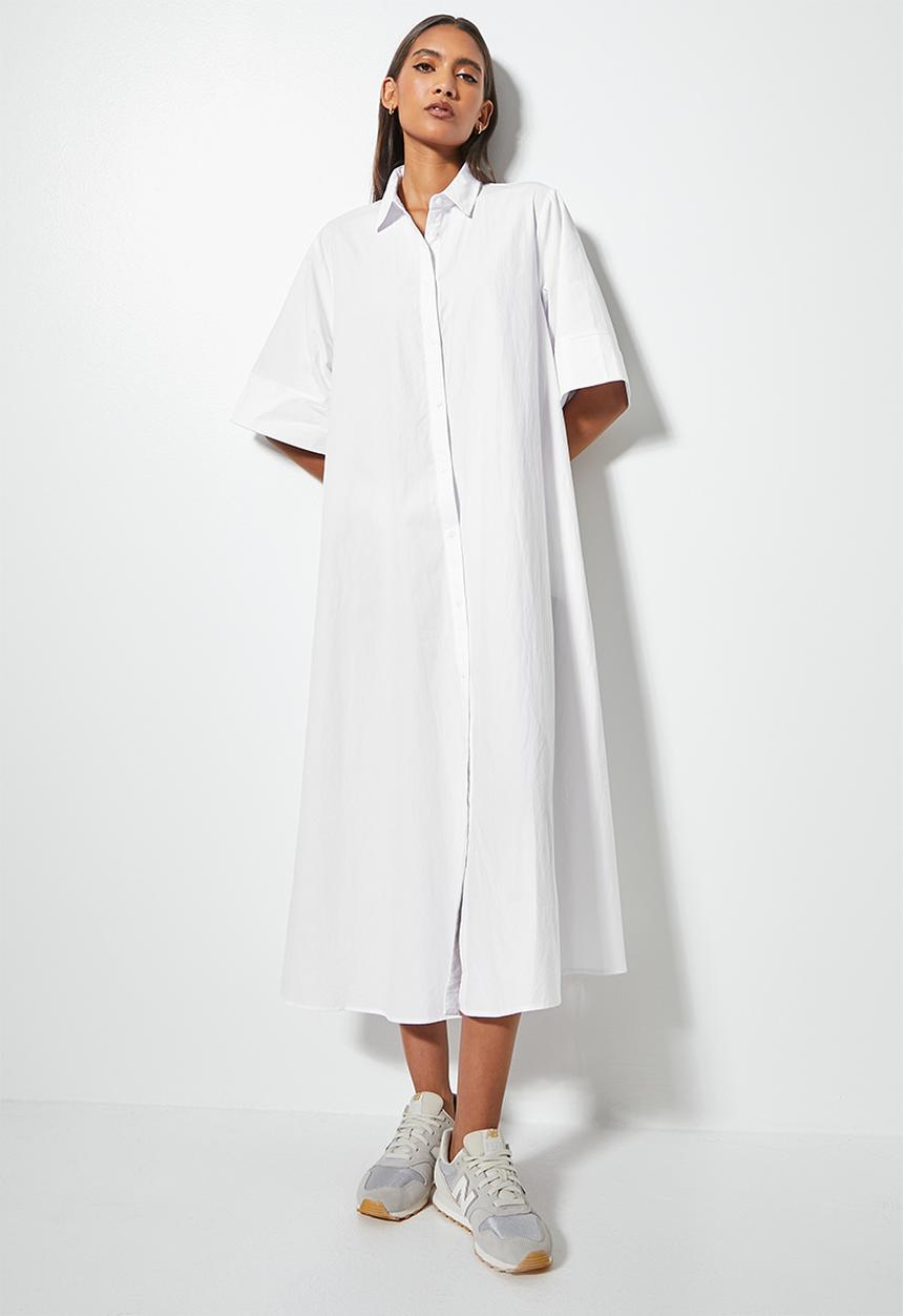 Superbalist - Trapeze shirt dress -  white