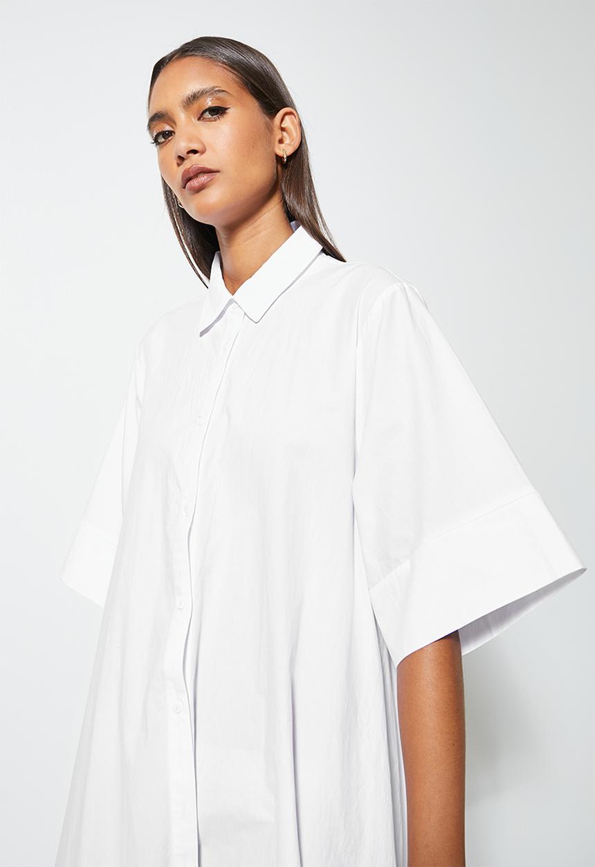 Superbalist - Trapeze shirt dress -  white