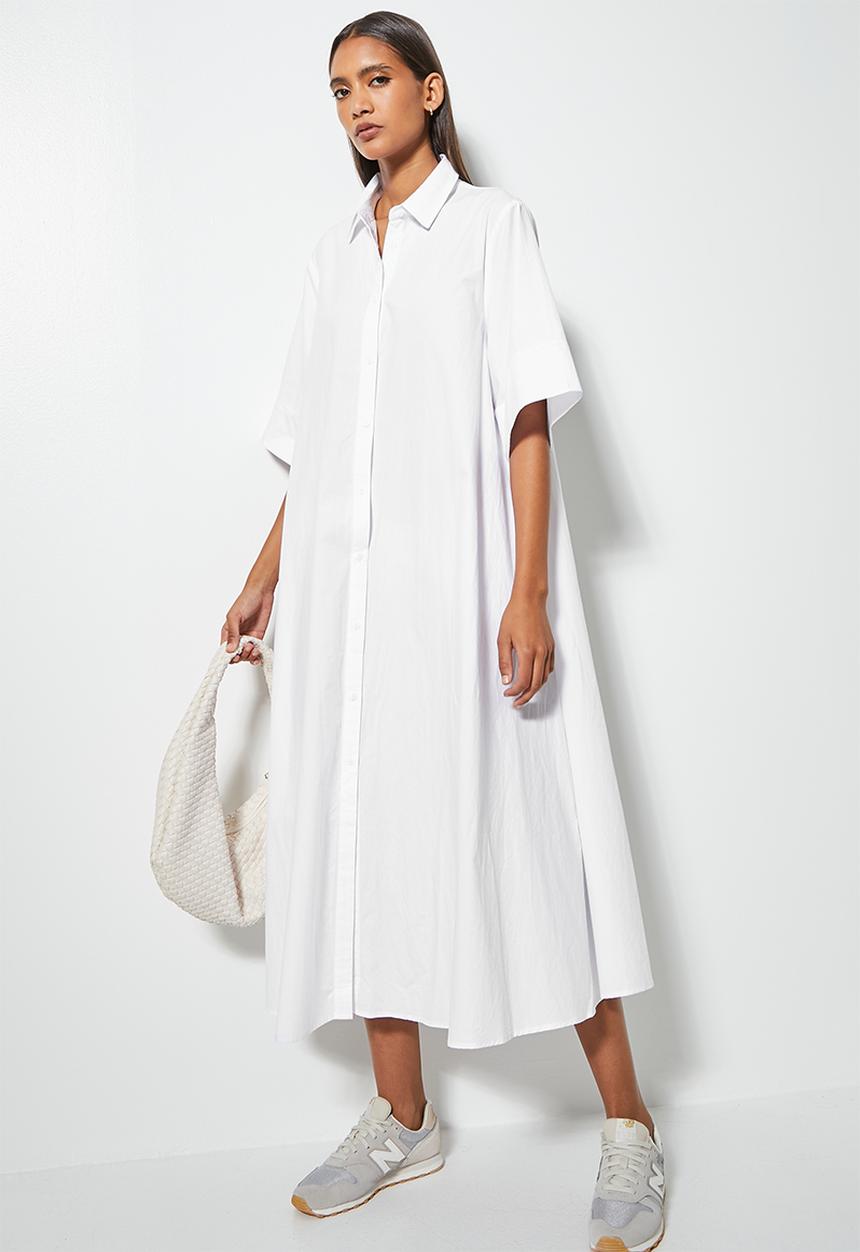 Superbalist - Trapeze shirt dress -  white