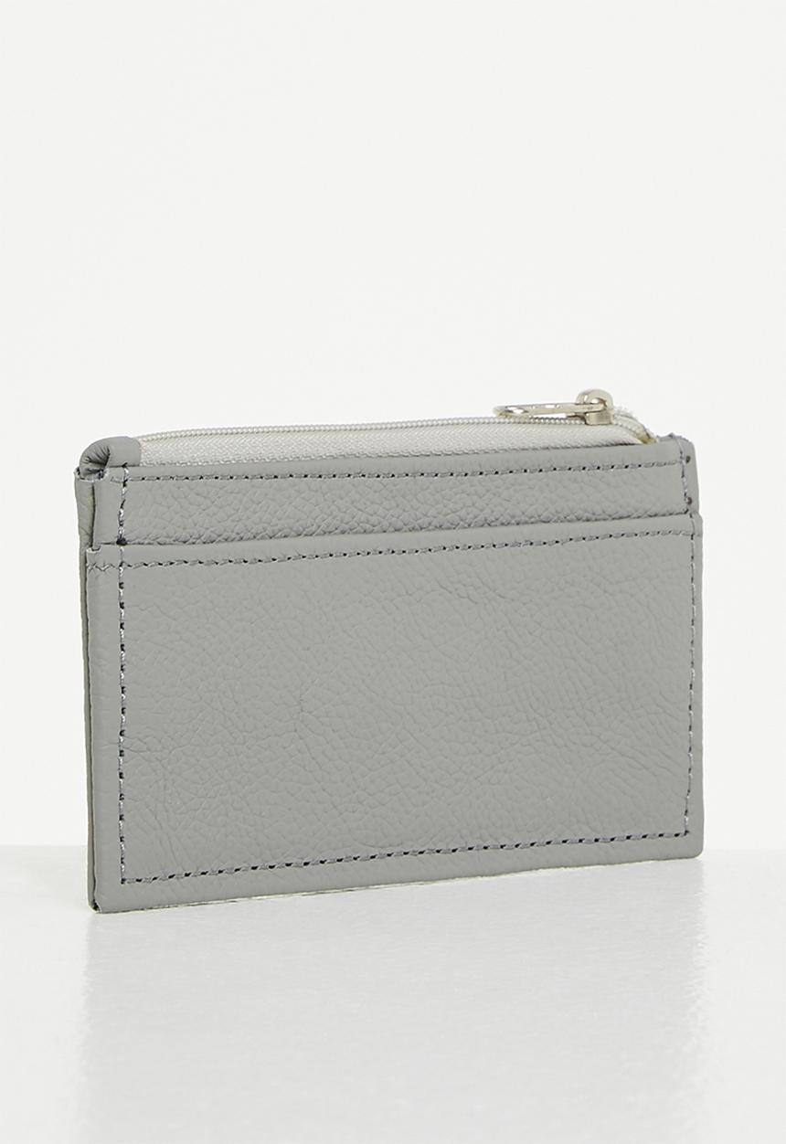 Superbalist - Pebbled leather cardholder - grey