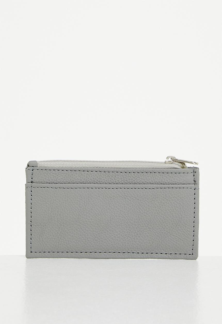 Superbalist - Pebbled leather cardholder - grey