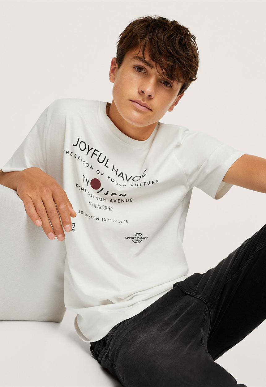 MANGO - T-shirt japan - white