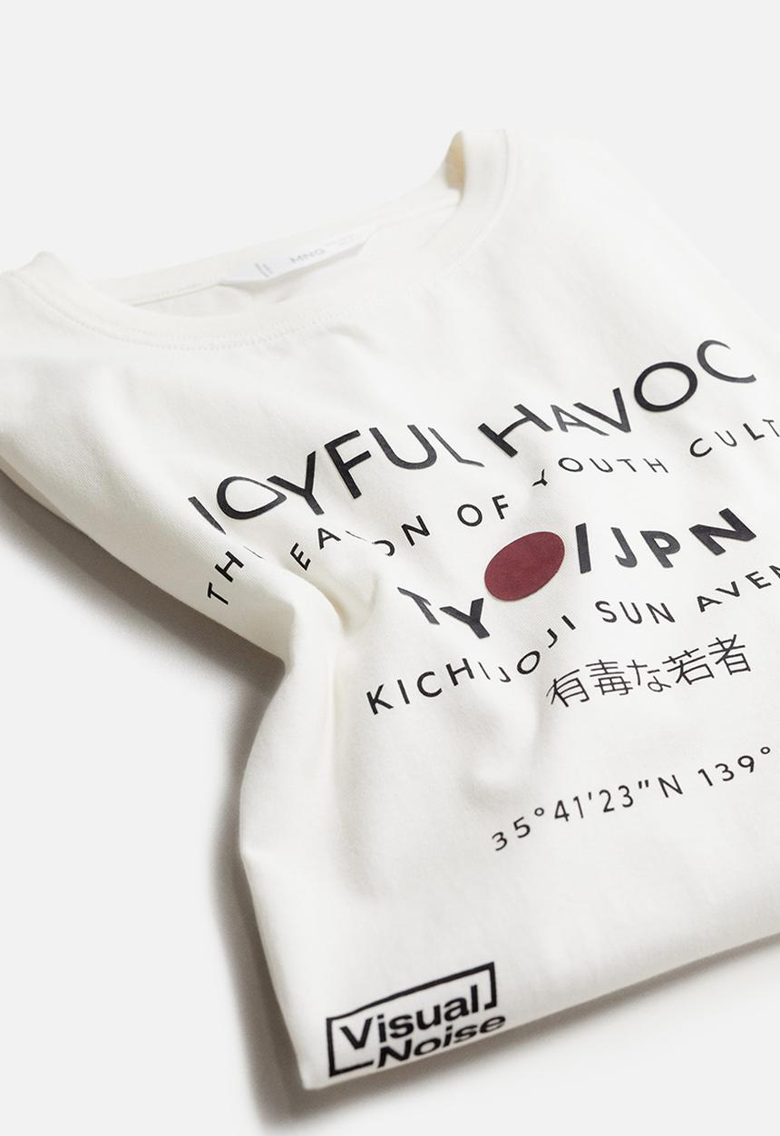 MANGO - T-shirt japan - white