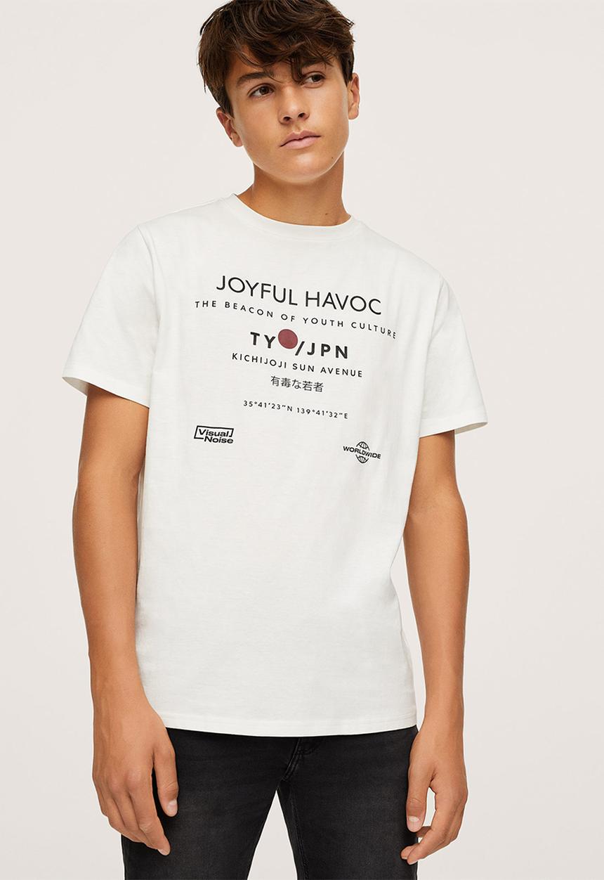 MANGO - T-shirt japan - white
