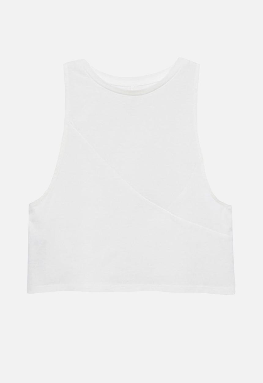 MANGO - T-shirt cuts - white