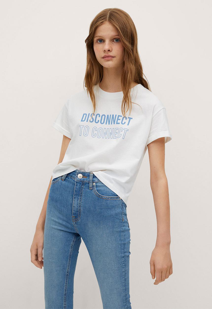MANGO - T -shirt Laura - white