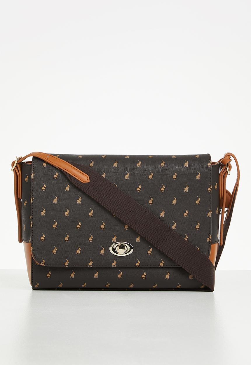 POLO - Iconic flapover sling - brown