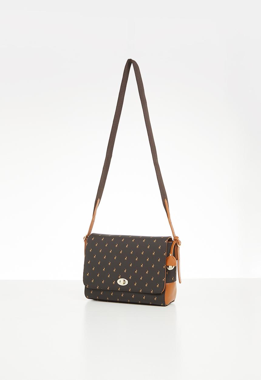 POLO - Iconic flapover sling - brown