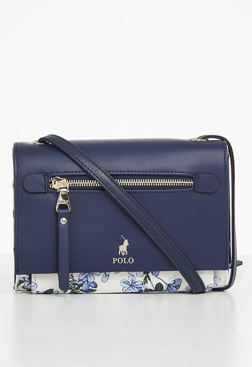 POLO - Polo floral flapover sling - blue