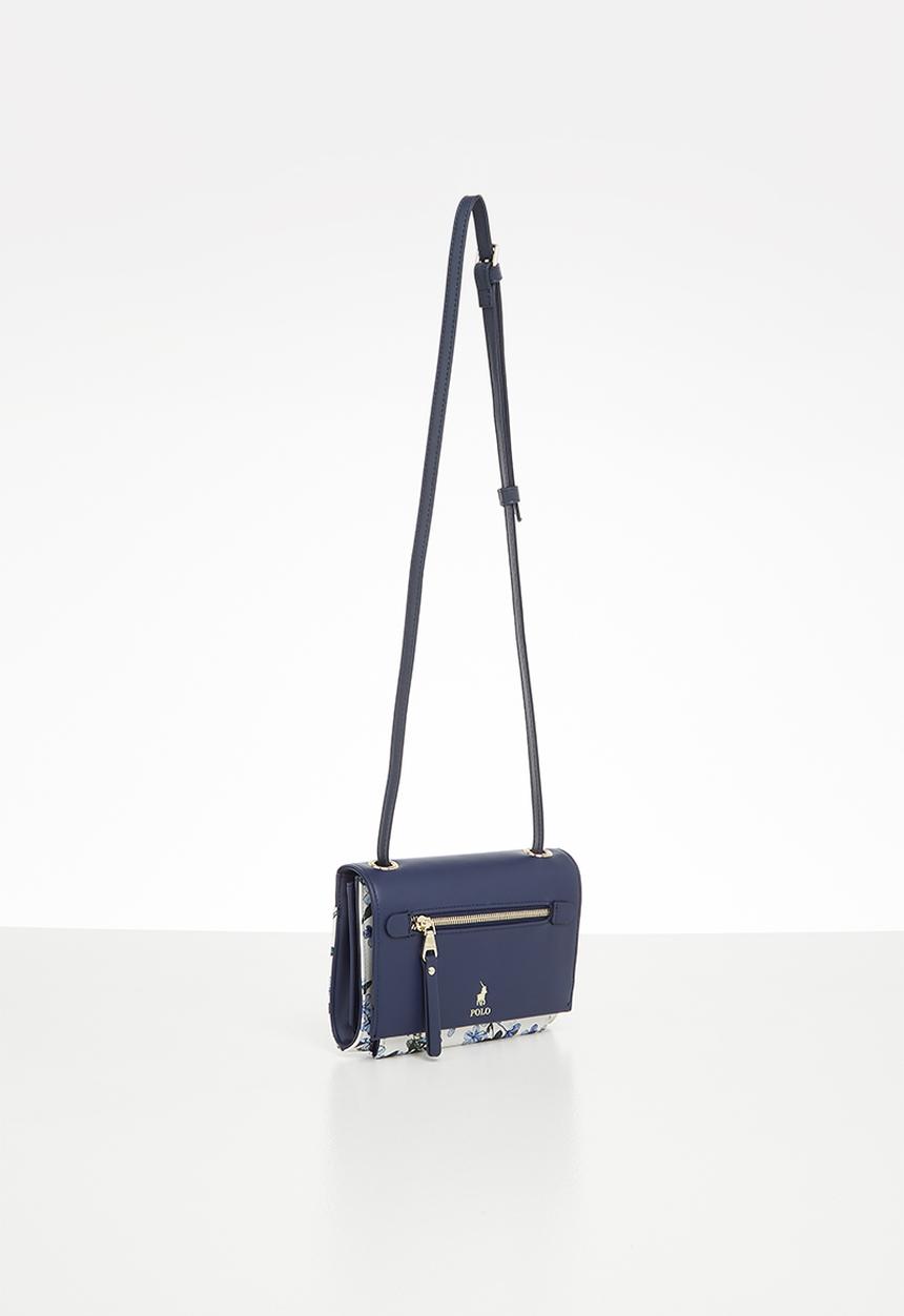 POLO - Polo floral flapover sling - blue