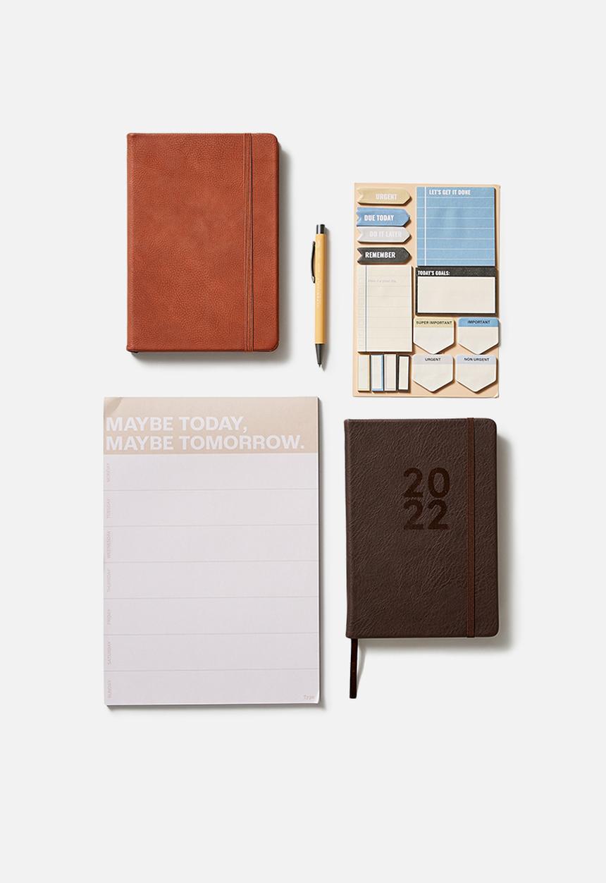 Typo - 2022 weekly organisation gift set - tan choc