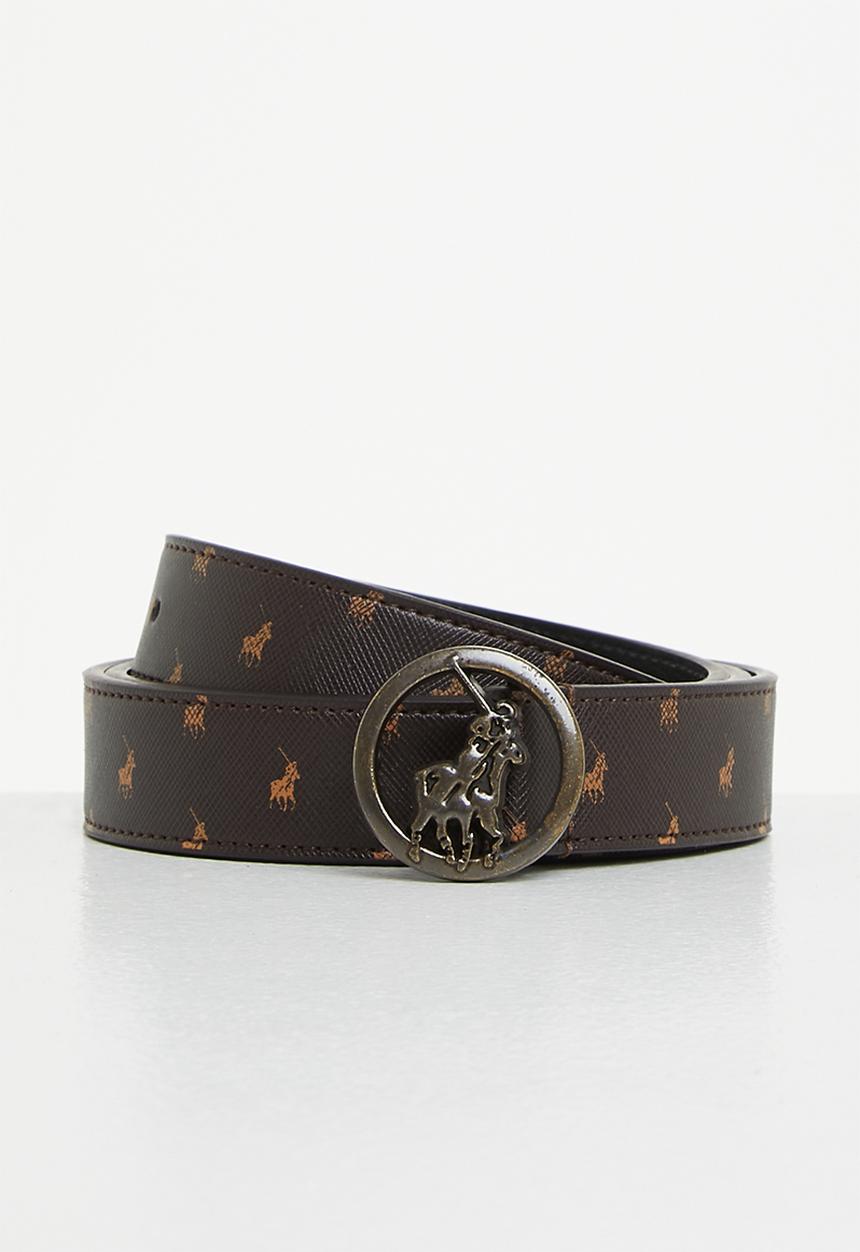 POLO - Sophie leather belt - chocolate