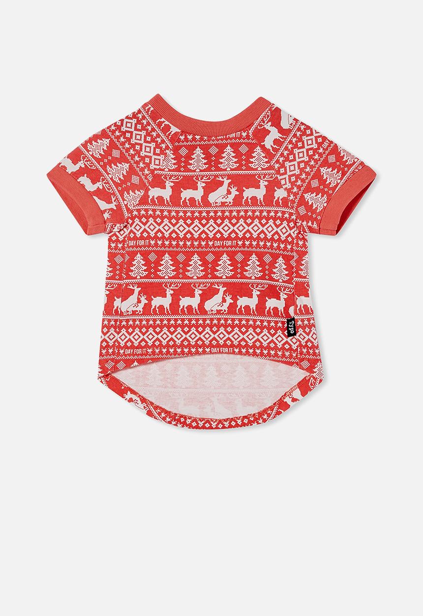 Typo - Dog tee-rude reindeer red!