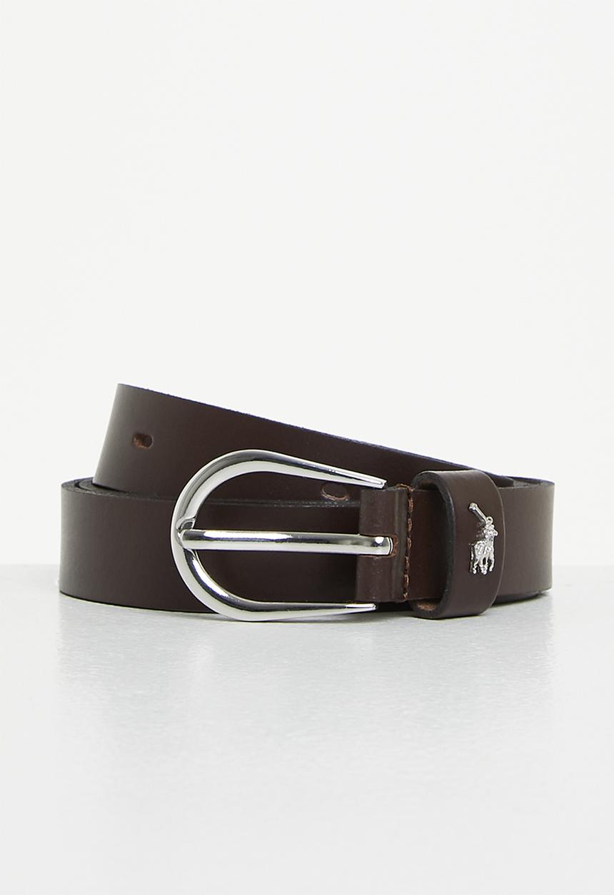 POLO - Zoe leather belt - dark brown