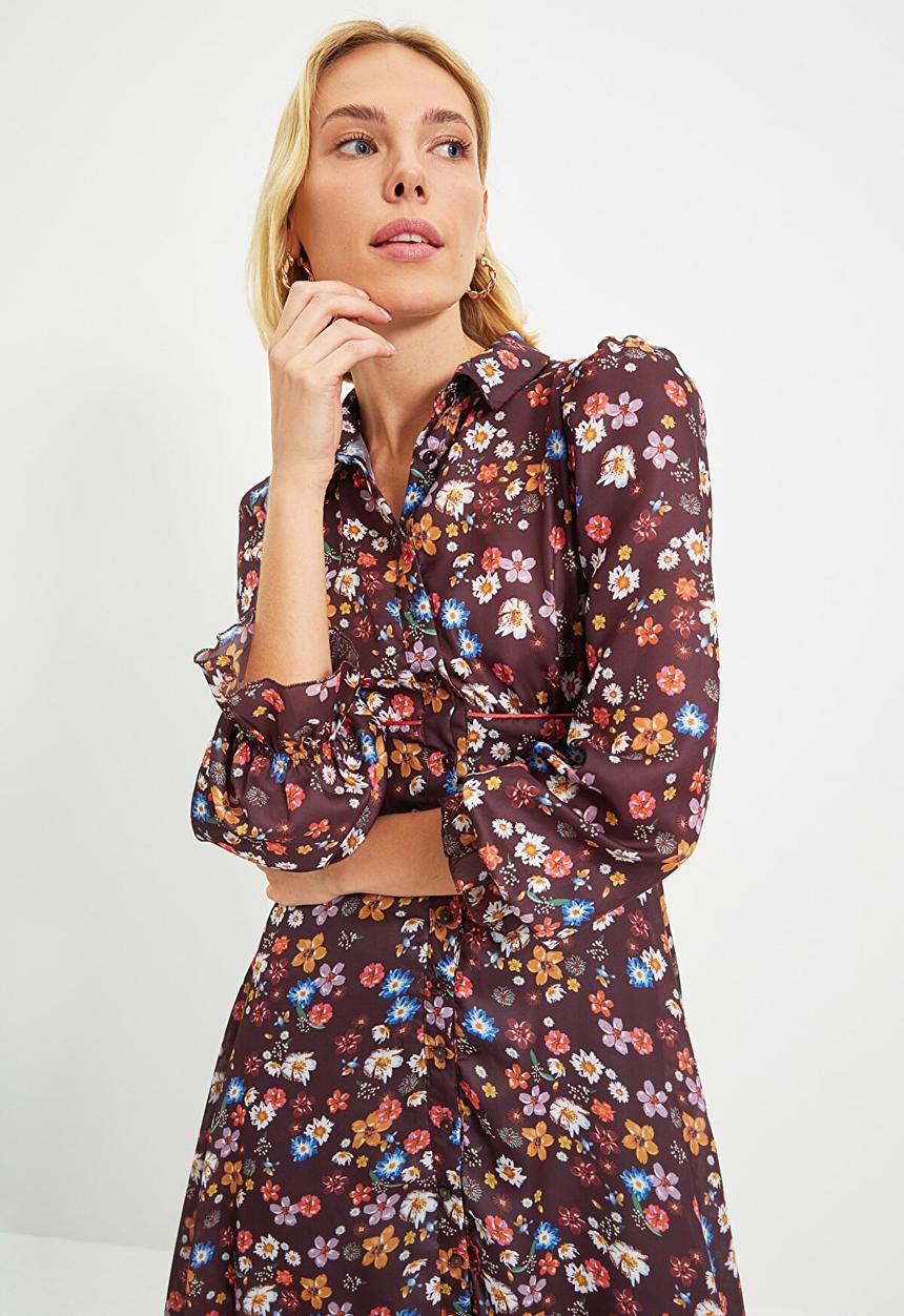 Trendyol - Waist detailed shirt dress - multi