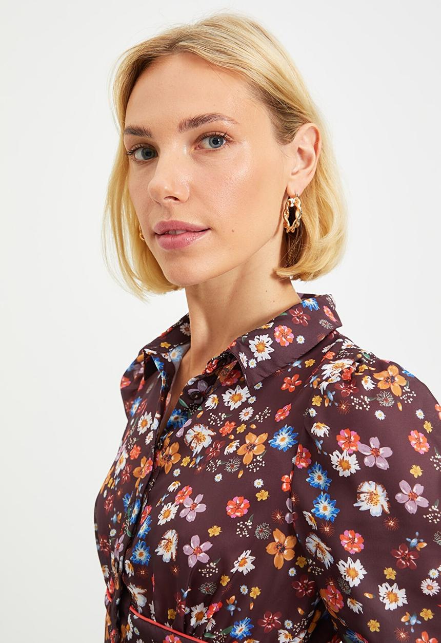 Trendyol - Waist detailed shirt dress - multi