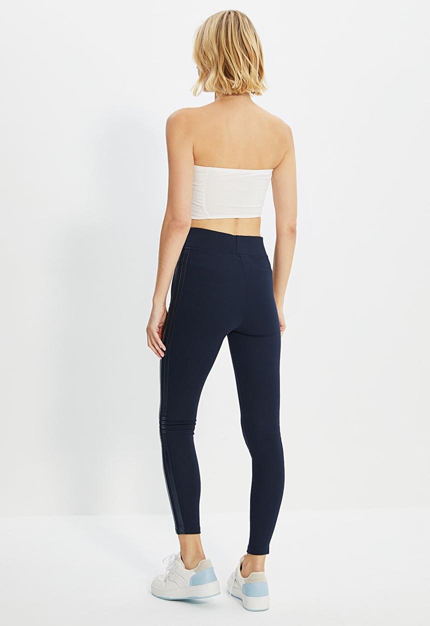 Trendyol - Striped leggings - navy