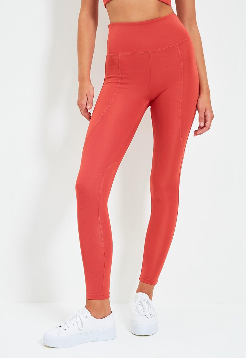 Trendyol - Stitch detail sports leggings - cinnamon