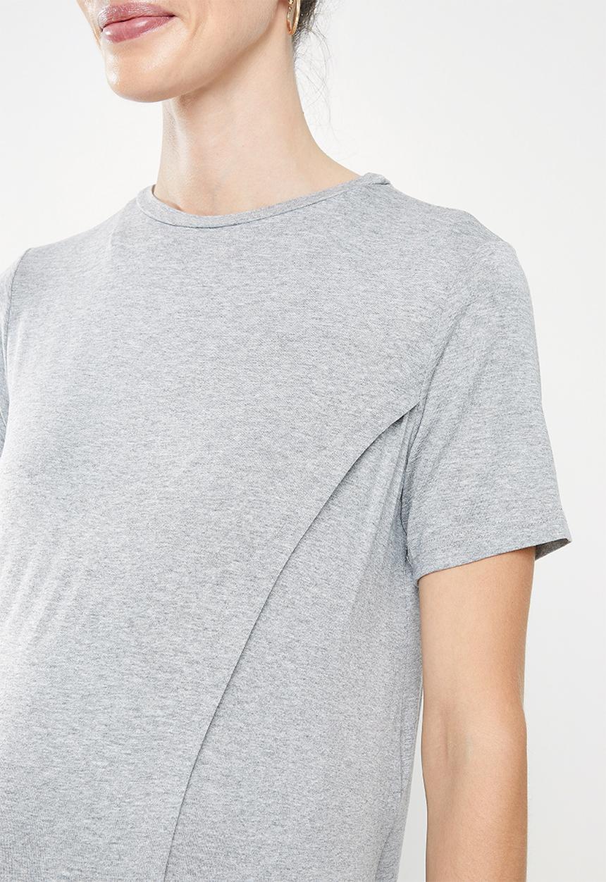 Superbalist - Maternity nursing tee dress - grey