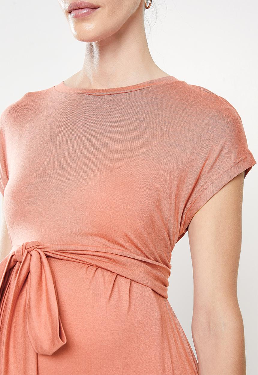 Superbalist - Front tie maternity dress - pink