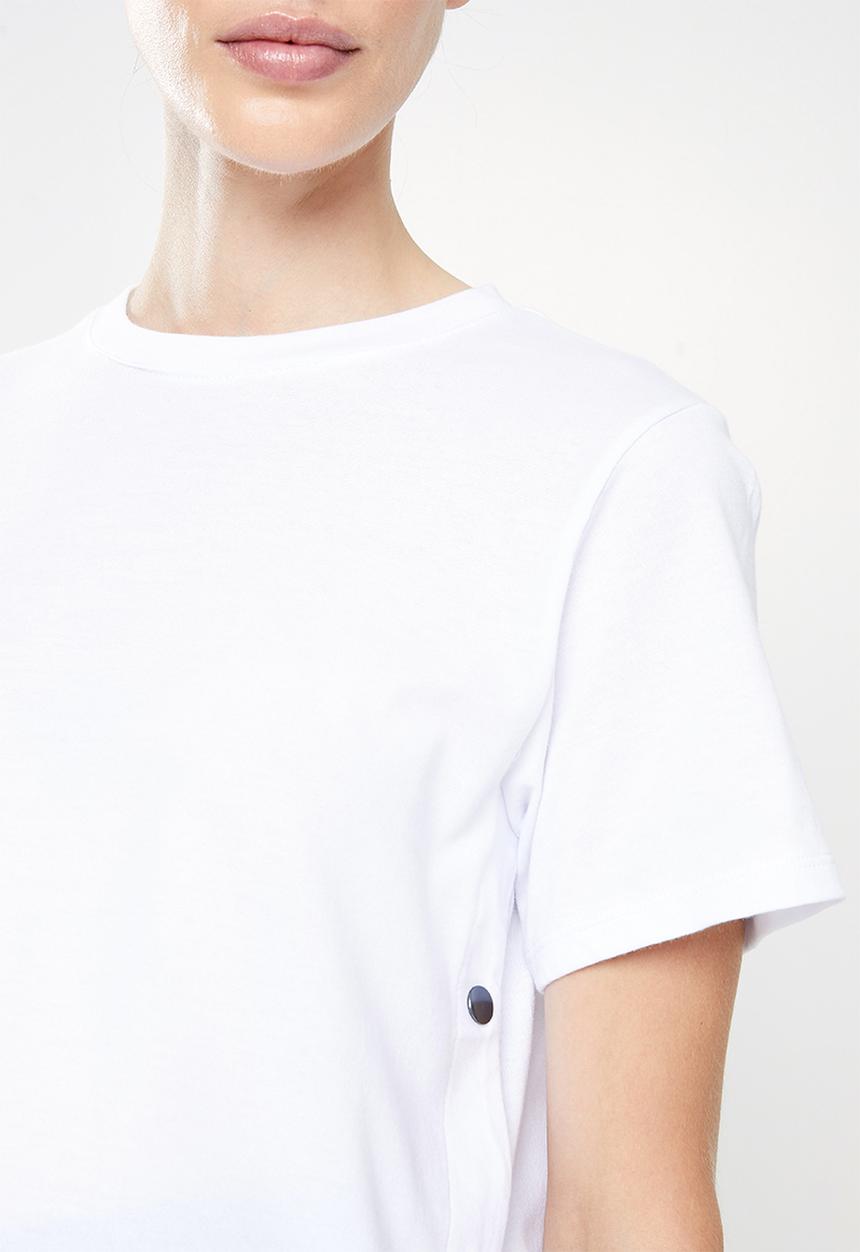 Superbalist - Nursing tee with popper sides - white