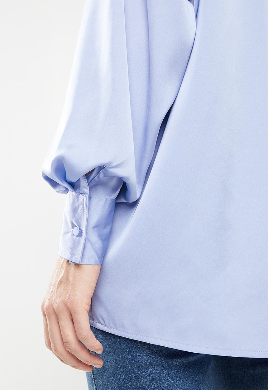 Cotton On - Maternity satin dad shirt - soft blue