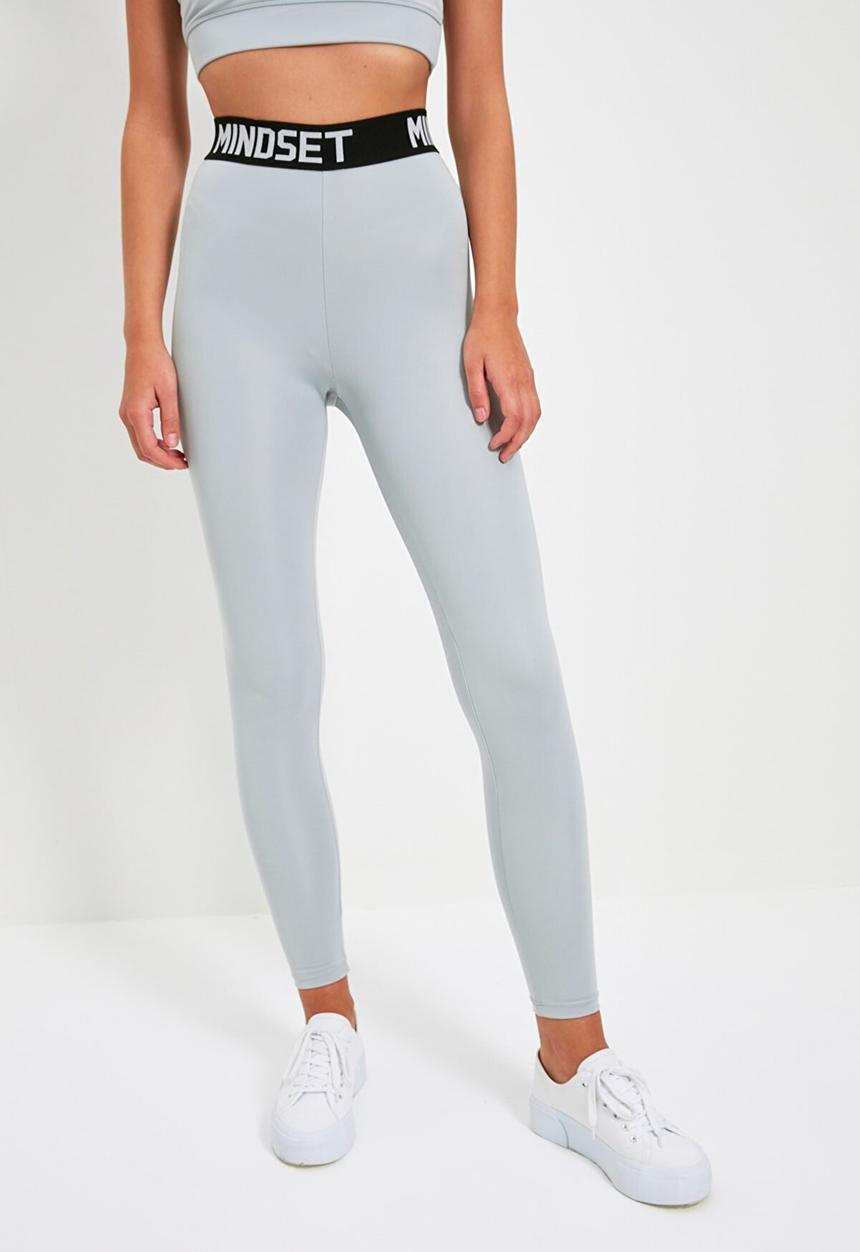 Trendyol - Printed fitness tights - clear blue