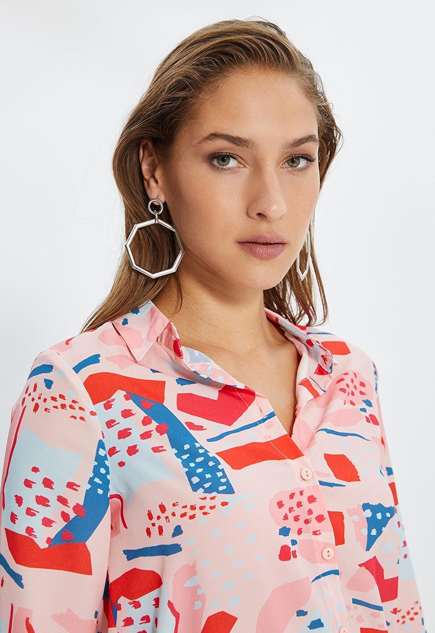 Trendyol - Print detailed shirt - pink