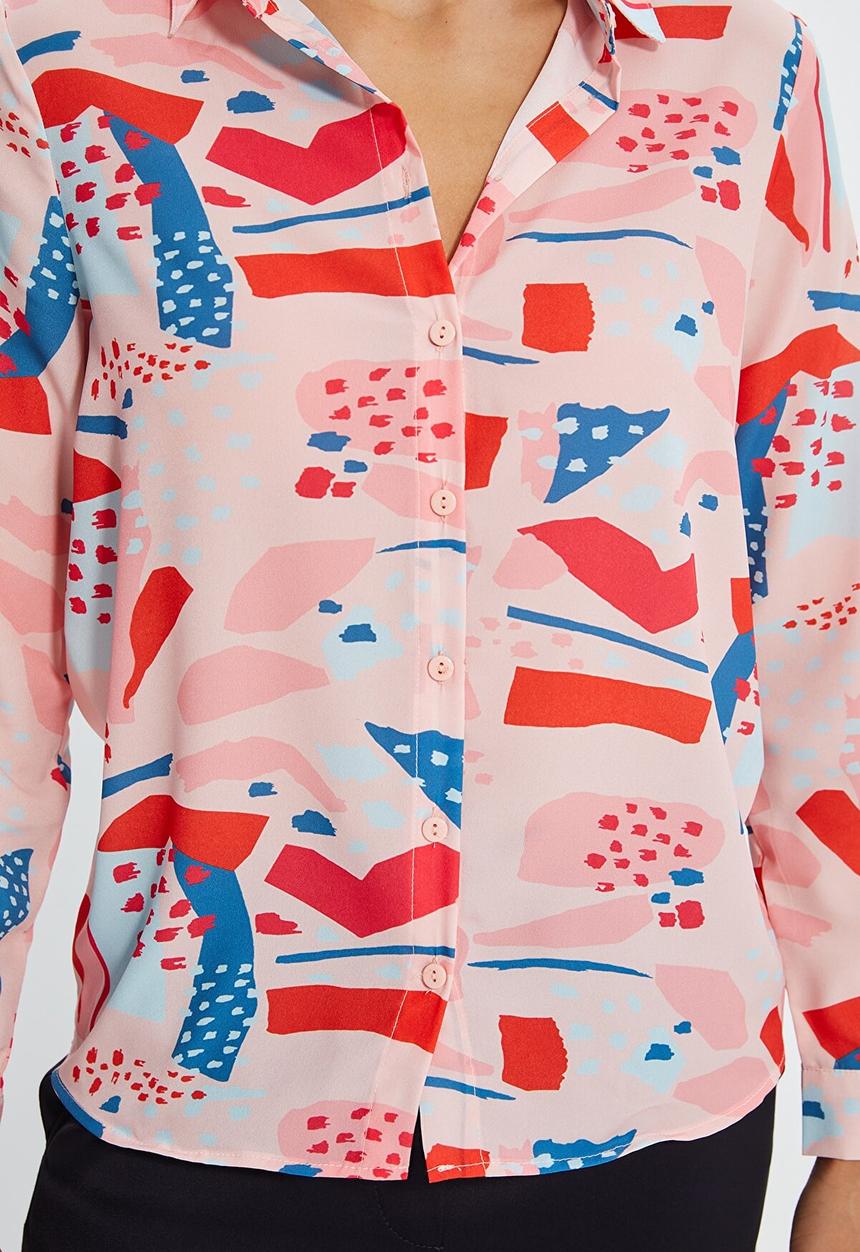 Trendyol - Print detailed shirt - pink