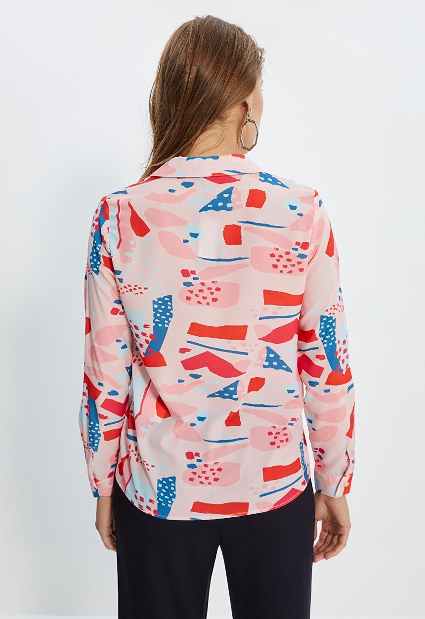 Trendyol - Print detailed shirt - pink