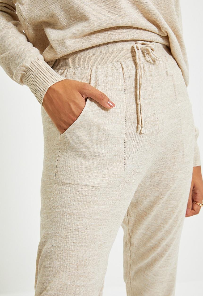 Trendyol - Polo collar knitwear bottom & top - beige