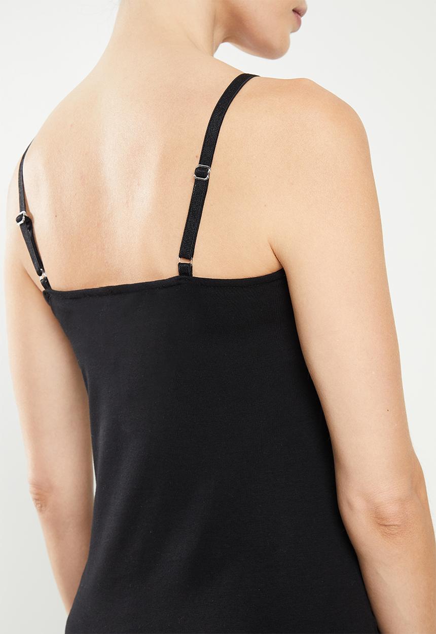 Superbalist - 2 pack nursing cami - black