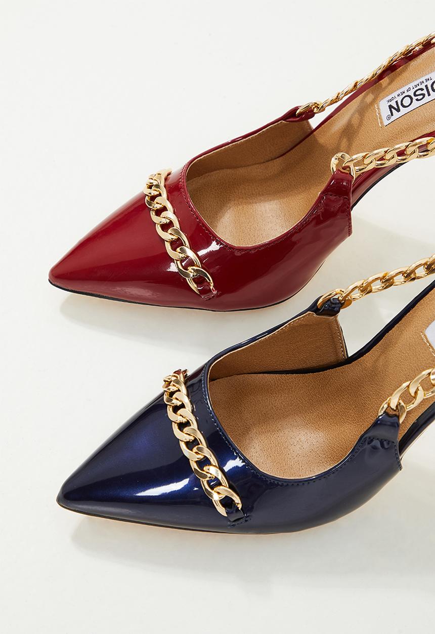 Madison® - Jessica chain slingback stiletto heel - navy