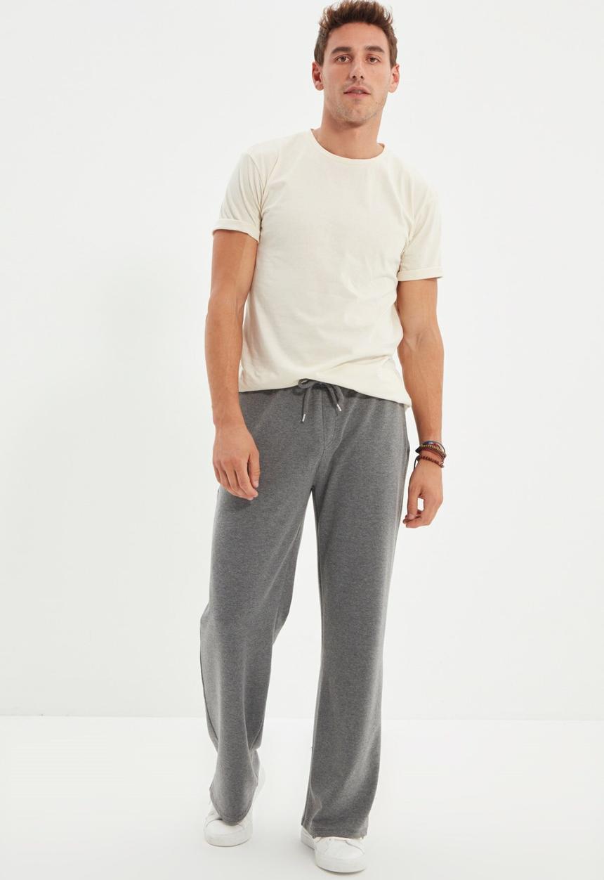 Trendyol - Gordon relaxed fit wide leg sweatpants - anthracite