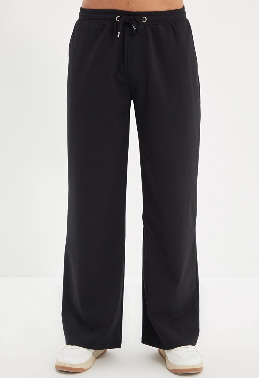 Trendyol - Gordon relaxed fit wide leg sweatpants - black
