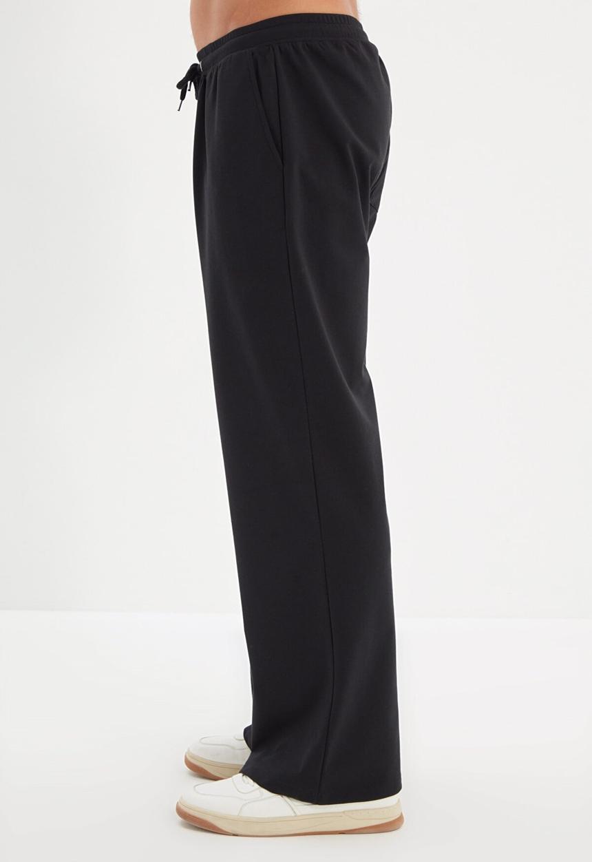 Trendyol - Gordon relaxed fit wide leg sweatpants - black