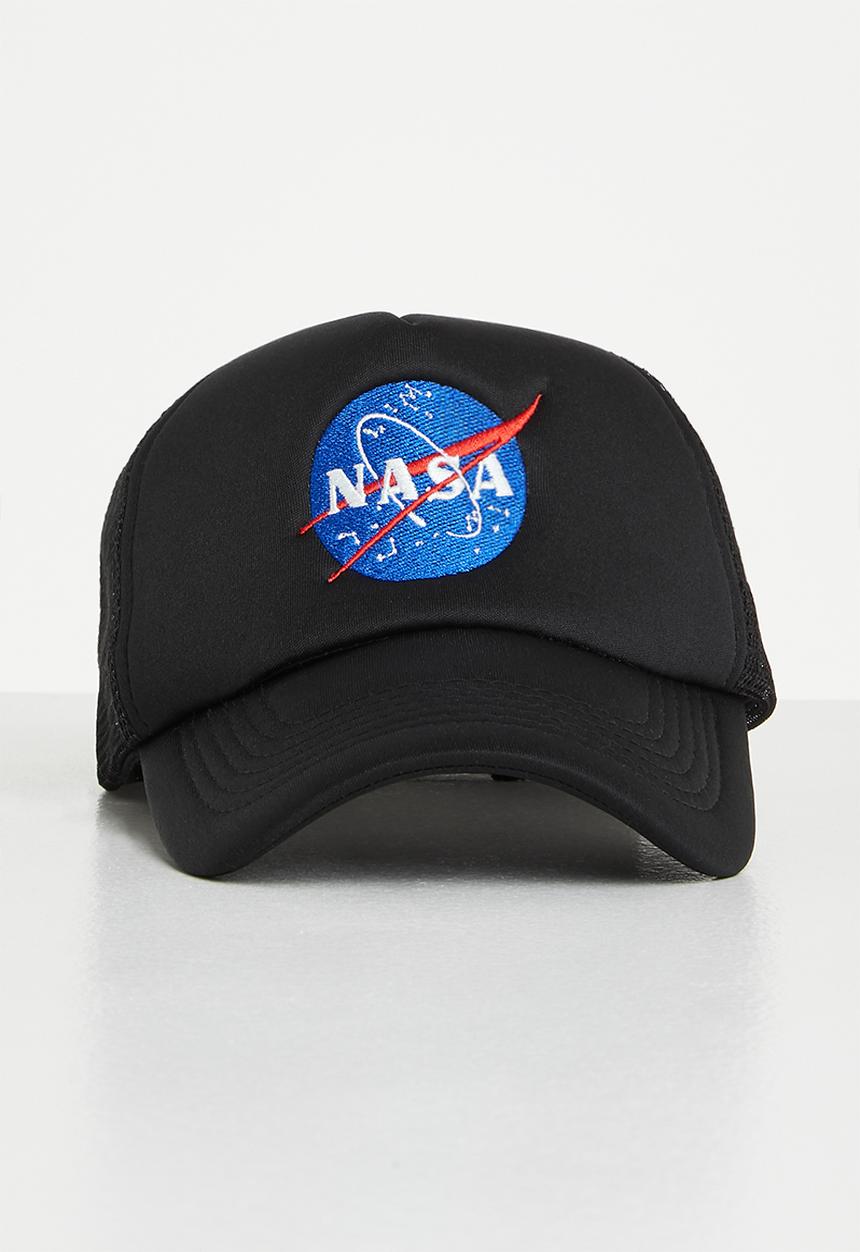 Superbalist - Nasa logo trucker hat - black/white