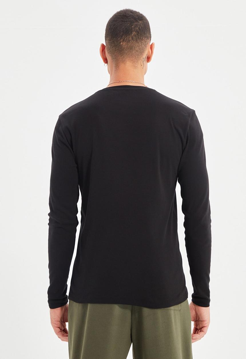 Trendyol - Tom slim fit long sleeve tee - black