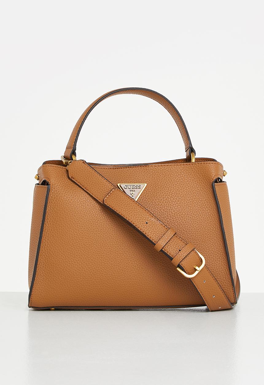 GUESS - Downtown chic turnlock satchel - cognac