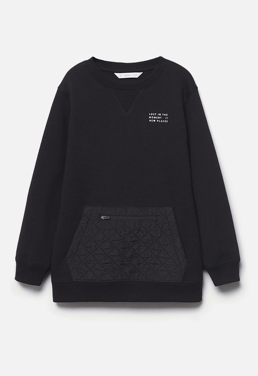 MANGO - Sweatshirt quilts - black