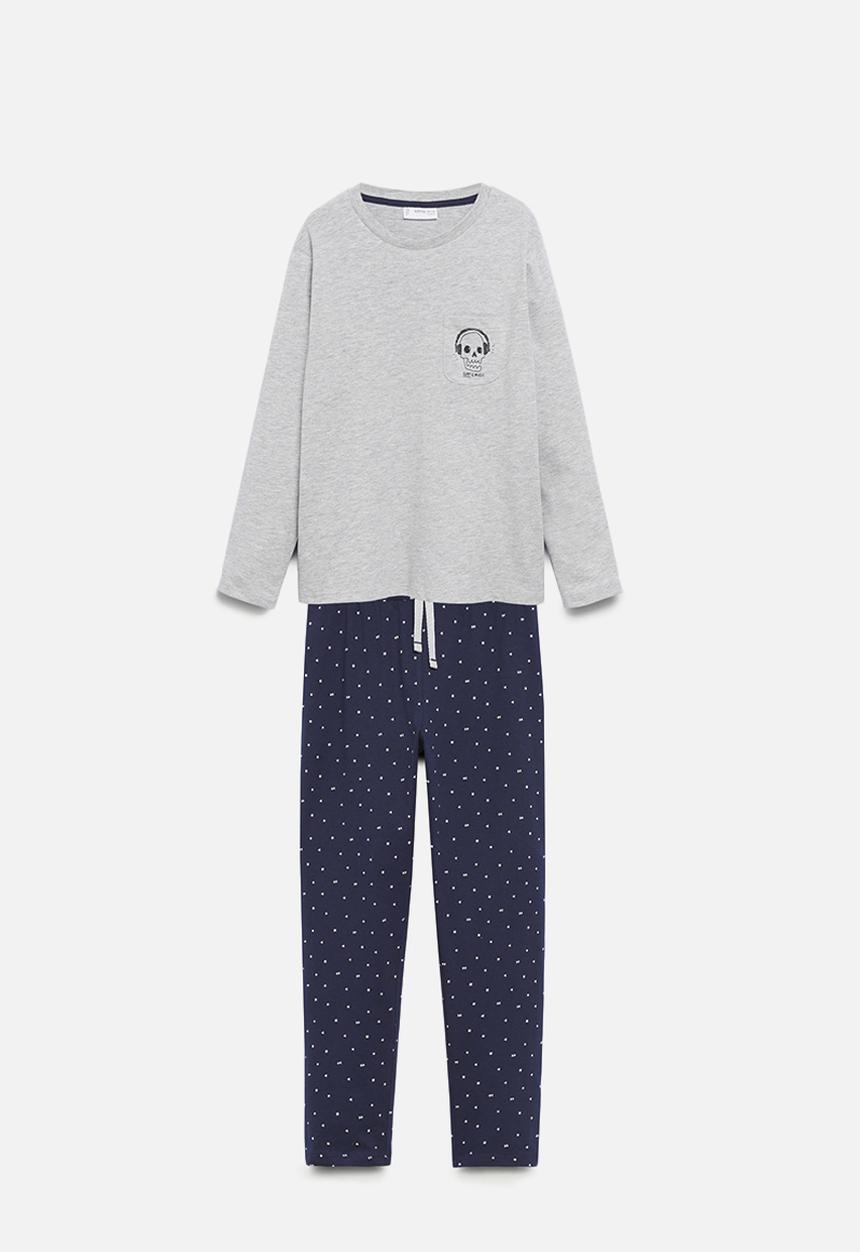 MANGO - Pijama pack music - medium gray