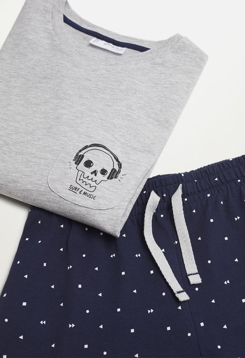 MANGO - Pijama pack music - medium gray