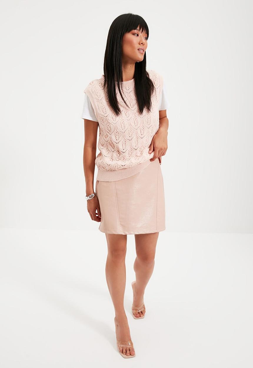 Trendyol - Knit detailed sweater - powder pink