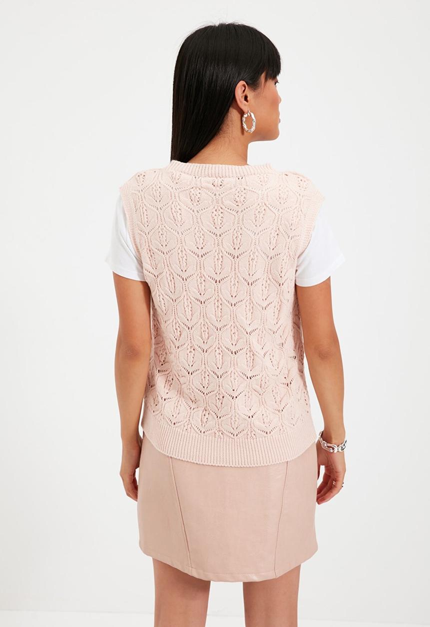 Trendyol - Knit detailed sweater - powder pink
