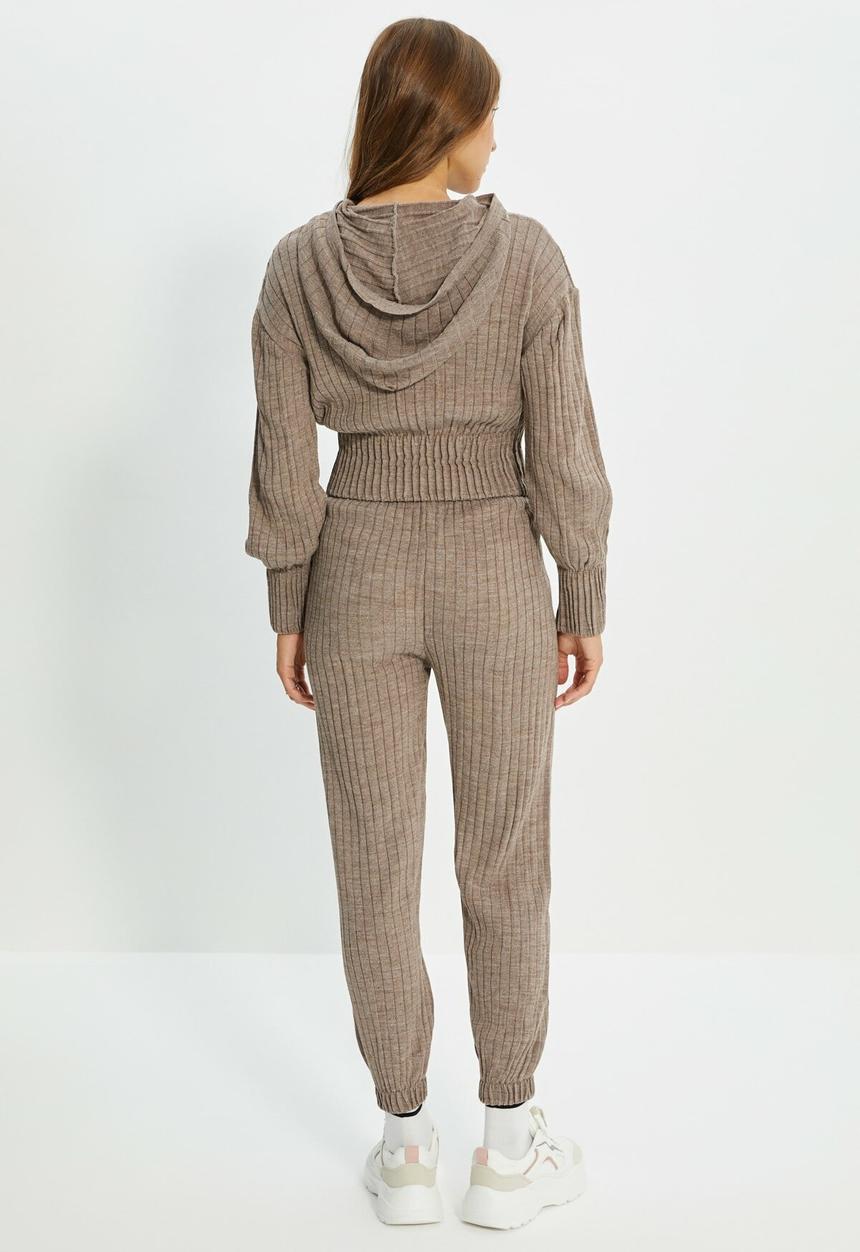 Trendyol - Hooded knitwear bottom-top set - mink