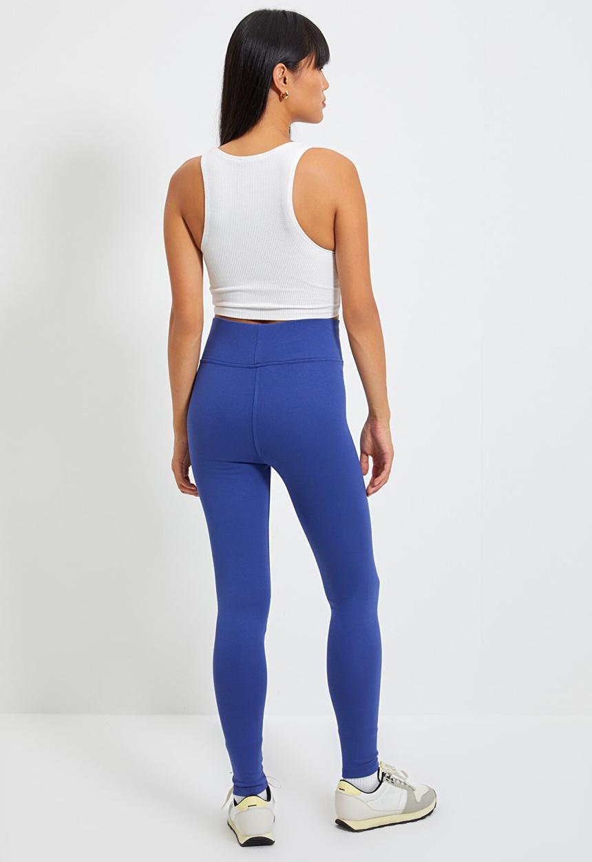Trendyol - High waist basic knitted leggings - indigo